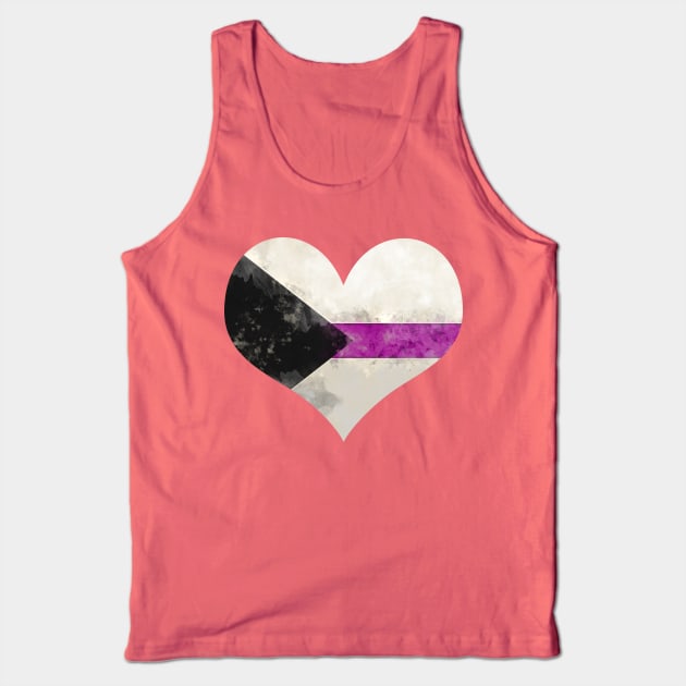 Demi Pride Heart - Watercolor Tank Top by MeowOrNever